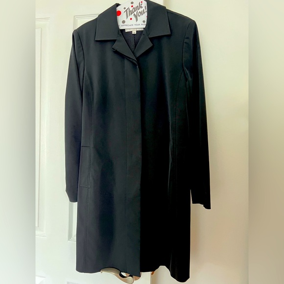 Holt Renfrew Studio Black Classic Trench Coat. Size 10. - Picture 1 of 8